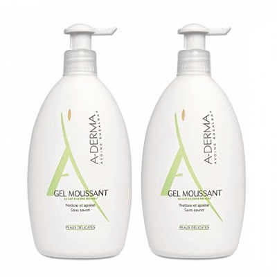 A-DERMA Gel Moussant Avoine Lot 2x500 mL