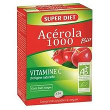 SUPER DIET Acérola Bio 1000 24 Comprimés