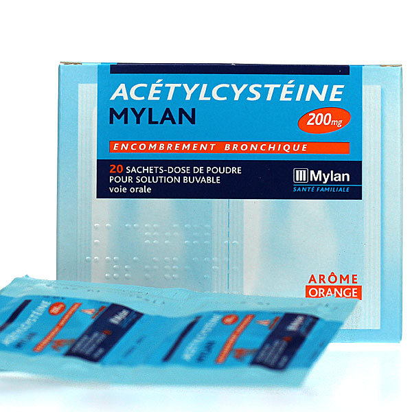 Acétylcystéine Mylan 200 mg 20 sachets Orange