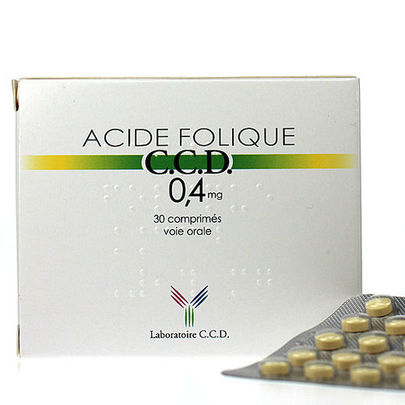 Acide Folique C.C.D 0,4mg 30 cprs