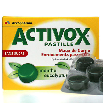 Activox Pastille Sans sucre Menthe-Eucalyptus 24 pastilles