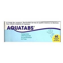 AQUATABS Purification de l'Eau 60 comprimés effervescents