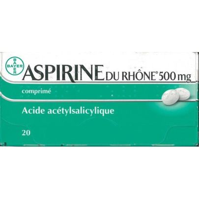 aspirine du rhône 500mg 20 cprs