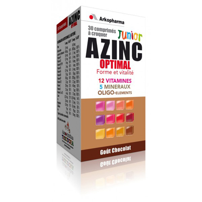 AZINC Optimal Junior 30 comprimés Goût Choco