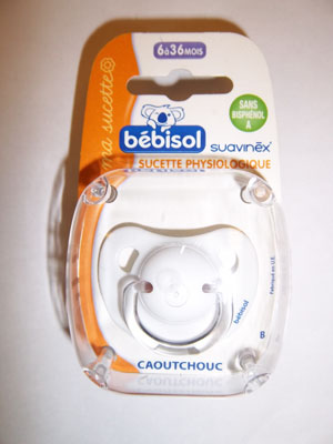 BEBISOL Sucette Physiologique Caoutchouc B 6-36 mois