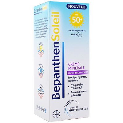 BEPANTHEN SOLEIL Crème Minérale FPS50+ Peaux Intolérantes 50ml