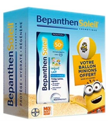 Bepanthensoleil lait enfant peau sensible spf50+ ballon minions offert