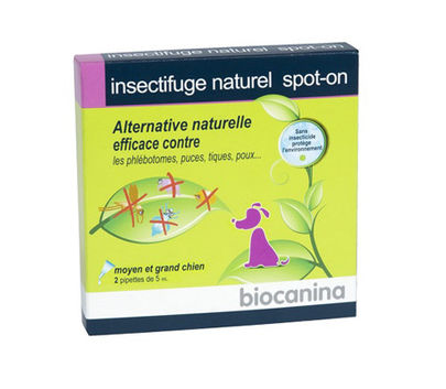 BIOCANINA Insectifuge Naturel Spot-on Moyen et Grand Chien 2 Pipettes