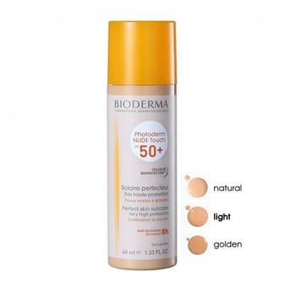 bioderma photoderm nude touch spf50 claire 40ml