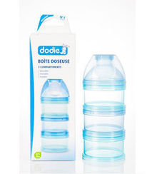 DODIE Boîte Doseuse 3 Compartiments Bleu ou Rose