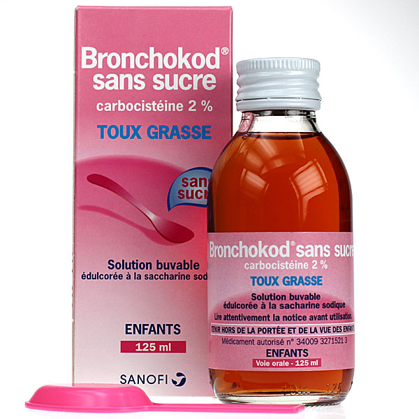 Bronchokod Sans sucre Toux grasse Enfants 125 ml