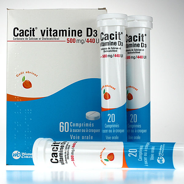 Cacit vitD3 500mg/440UI 60 cprs