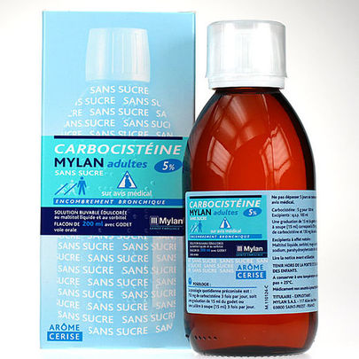 Carbocistéine Mylan Adultes 5% Sans sucre 200 ml