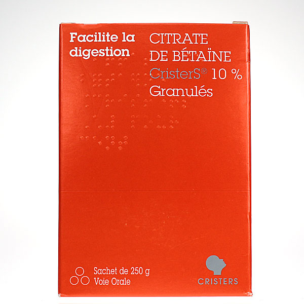 Citrate de bétaïne Cristers 10% granulés sachets de 250 g