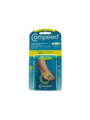 Compeed Cors+ 6 pansements moyen format avec acide salicylique