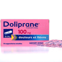 doliprane 100mg 10 suppo