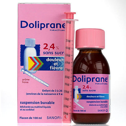 doliprane sirop 2,4% fraise 100ml