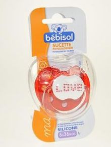 BEBISOL Sucette Physiologique Décorée Silicone L 6-36 mois