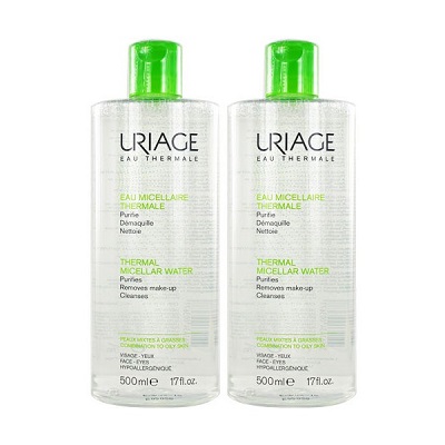 URIAGE Eau Micellaire Thermal Peau Mixte a Grasse Lot 2x500ml