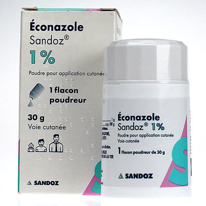 Econazole Sandoz 1% flacon poudreur 30 g