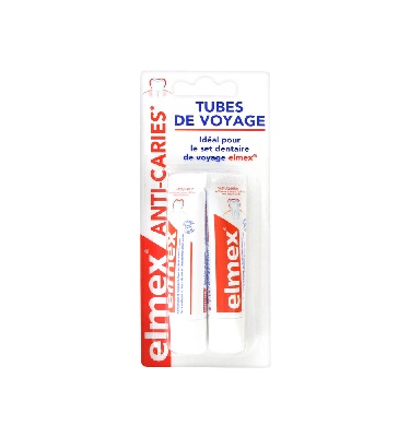 ELMEX Protection caries 2 tubes de voyage 12ml