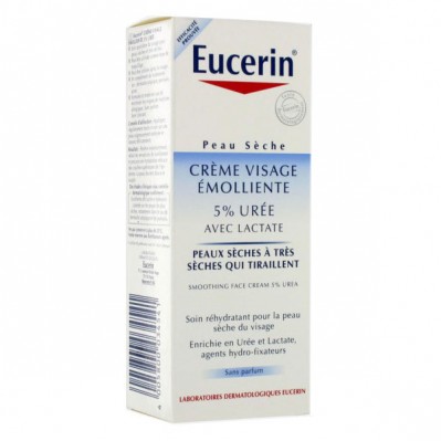 EUCERIN Crème Visage Emolliente 5% d'Urée 50 mL