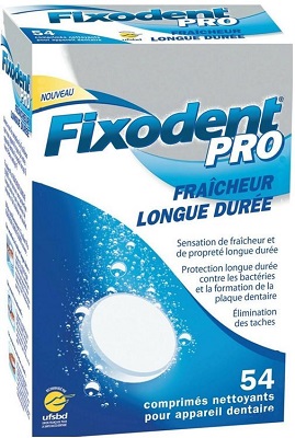 FIXODENT PRO Comprimés nettoyants pour appareil dentaire X 54