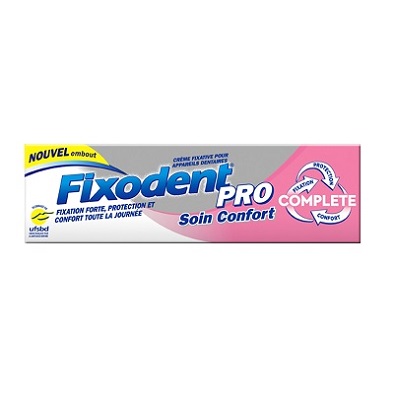 FIXODENT PRO Soin Confort Crème fixative pour appareils dentaires 47g