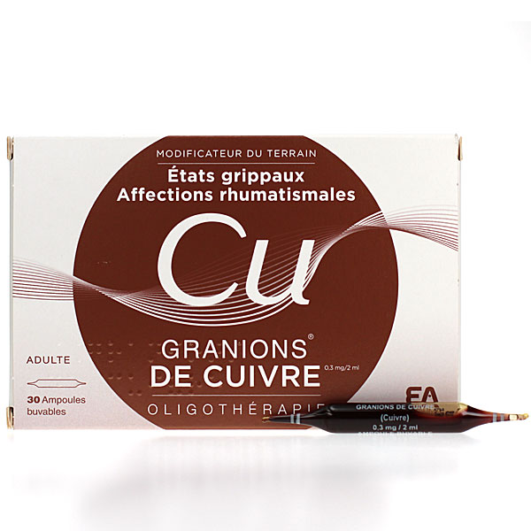 Granions de cuivre 30 ampoules