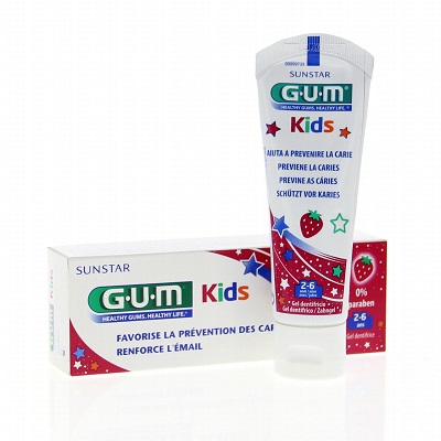 GUM Dentifrice Kids 2-6 ans Arôme fraise 50ml