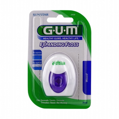 GUM Expanding Floss Fil Dentaire Ciré 30m 2030