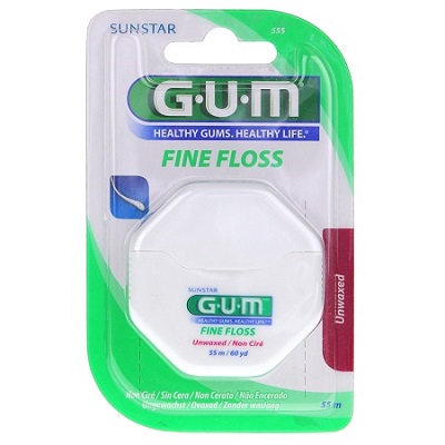 GUM Fine Floss Fil Dentaire Non Ciré 555