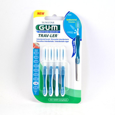 GUM TRAV-LER 4 Brossettes Interdentaires 1.6mm 1614