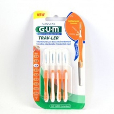 GUM TRAV-LER 4 Brossettes Interdentaires 0.9mm 1412