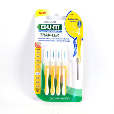 GUM TRAV-LER 4 Brossettes Interdentaires 1.3mm 1514