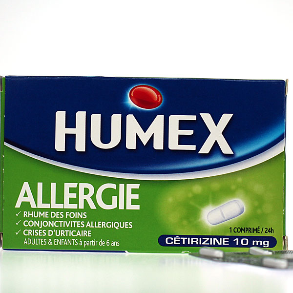 Humex Allergie cétirizine 10 mg 7 cprs