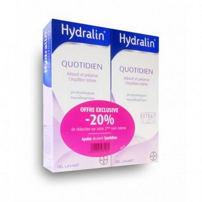 HYDRALIN Quotidien gel lavant 2x200ml