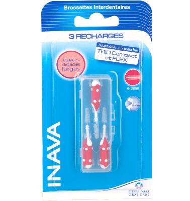 INAVA Brossettes 3 Recharges 4-3mm