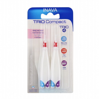 INAVA Brossettes TRIO 4 compact 3 en 1