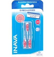 INAVA Brossettes 3 Recharges 4-3mm