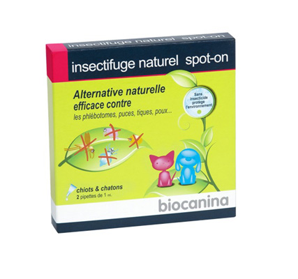 BIOCANINA Insectifuge Naturel Spot-on Chiot et Chaton 2 Pipettes