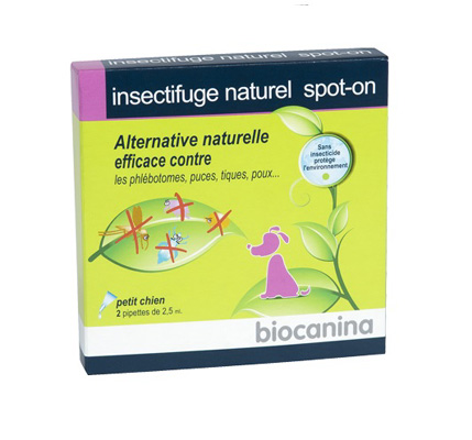 BIOCANINA Insectifuge Naturel Petit Chien 2 Pipettes 2.5ml