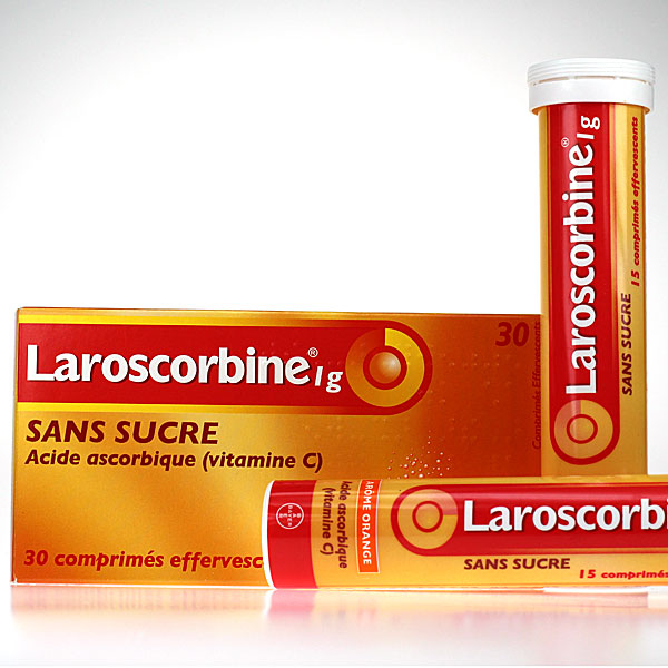 Laroscorbine 1g orange sans sucre 30 cprs eff