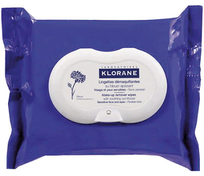 KLORANE Lingettes Démaquillantes au Bleuet 25 Lingettes