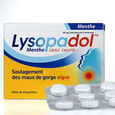 Lysopadol Menthe Sans sucre 20 pastilles