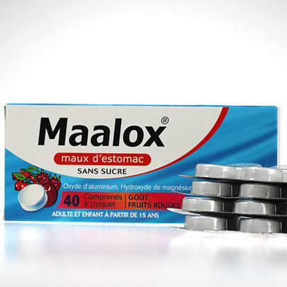 Maalox Sans sucre 40 cprs Fruits Rouges