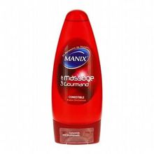 MANIX Gel de Massage Gourmand Comestible Fraise 200 mL