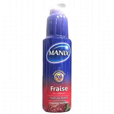 MANIX Gel Lubrifiant Fraise 100ml