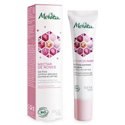 MELVITA Nectar de Roses Gel Frais Contour des Yeux Poches et Cernes 15ml