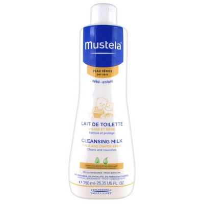 MUSTELA Lait de Toilette Peau Sèche 750 mL